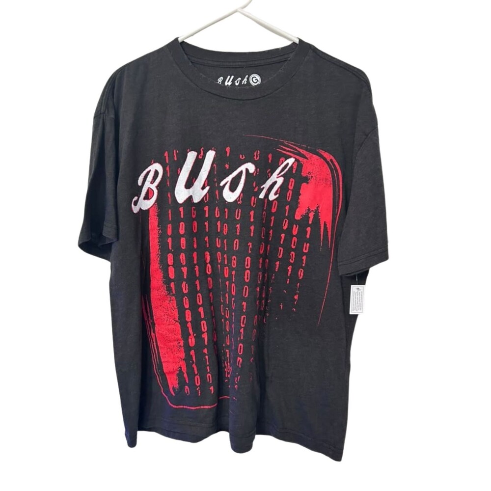 Bush Band Shirt Men Small Charcoal Concert Graphic Tee Short Sleeve New